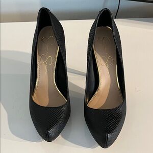 Jessica Simpson Black Textured Heels Size 7